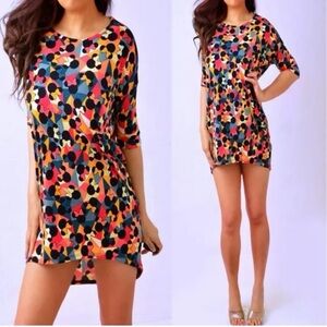 LULAROE Black Green Red Orange Dolman Batwing Tunic Blouse Shirt Top XS